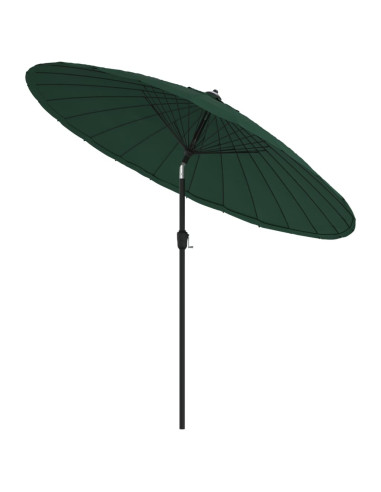 Ombrellone da Esterni con Palo in Alluminio 270 cm Verde