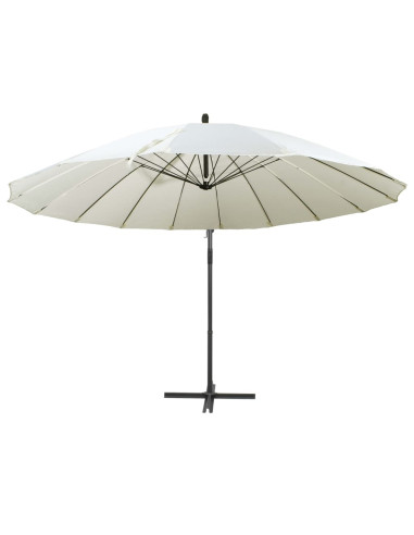 Ombrellone a Sbalzo Bianco 3 m Palo in Alluminio
