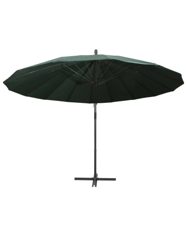 Ombrellone a Sbalzo Verde 3 m Palo in Alluminio