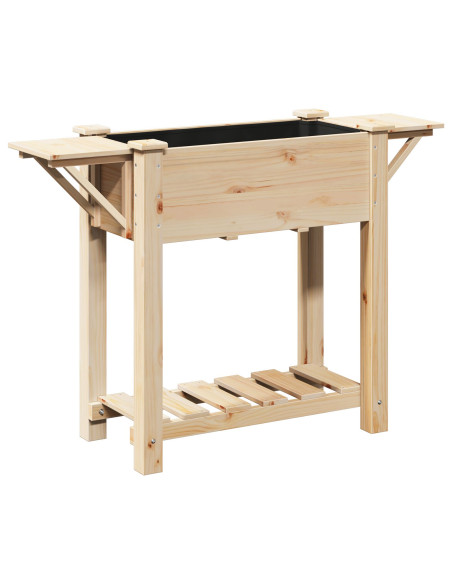 Piantana da Giardino  con Ripiani 111x37x76 cm in Legno Massello di Pino