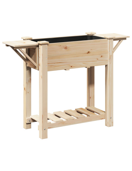 Vaso da giardino con lo scaffale Beige 111 x 37 x 76,5 cm