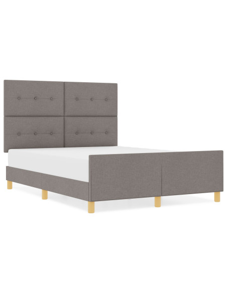 Struttura Letto Tortora 140x200 cm in Tessuto