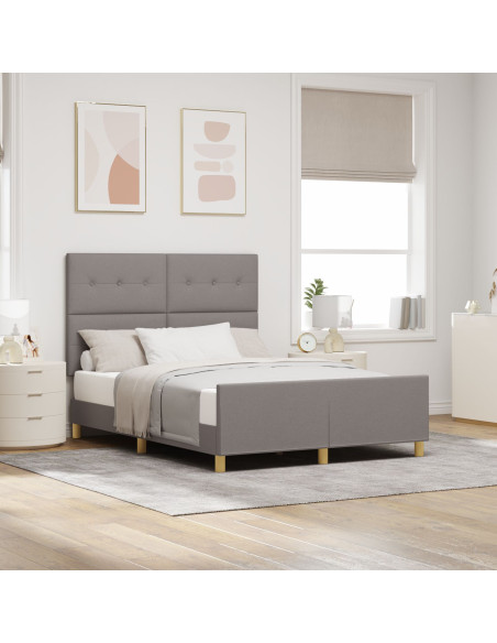 Struttura Letto Tortora 140x200 cm in Tessuto