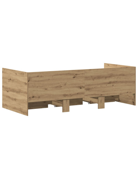 Divano Letto Rovere Artigianale Legno Ingegnerizzato 90 x 190 cm
