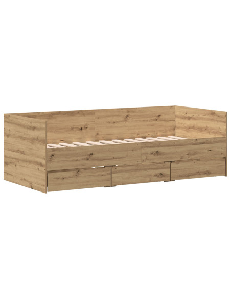 Divano Letto Rovere Artigianale Legno Ingegnerizzato 90 x 190 cm