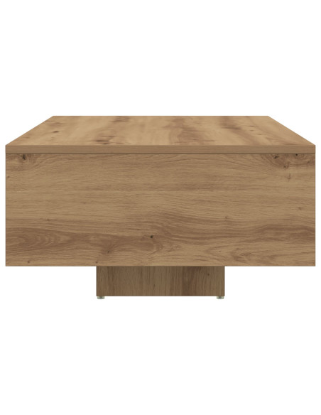 Tavolino da caffè  con luci LED Quercia Artigianale 85x55x31 cm