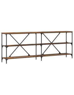 Tavolo consolle con lo scaffale Legno vecchio 200 x 30 x 75 cm 2