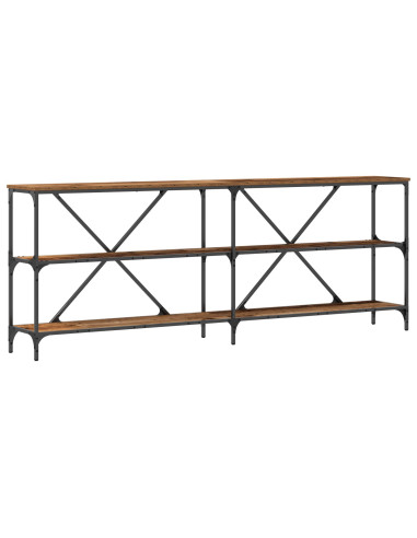 Tavolo consolle con lo scaffale Legno vecchio 200 x 30 x 75 cm