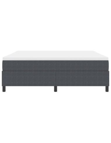 Letto a molle Grigio Scuro e Bianco 180 x 200 cm