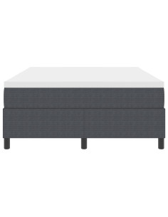 Letto a molle Grigio Scuro e Bianco 160 x 200 cm