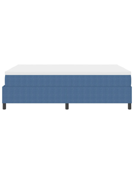 Letto a Box Spring con Materasso Blu 140x200 cm Tessuto in Corduroy