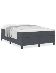 Letto a molle Grigio Scuro e Bianco 140 x 200 cm 2