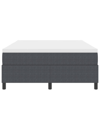 Letto a molle Grigio Scuro e Bianco 140 x 200 cm