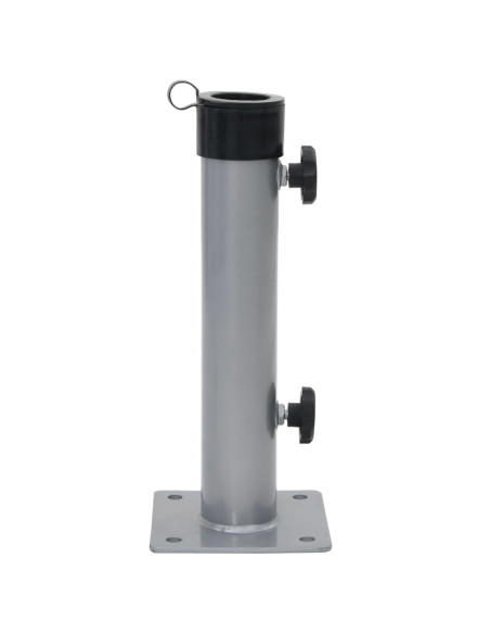 Base per Ombrellone per Palo da Ø38/48 mm Argento in Acciaio
