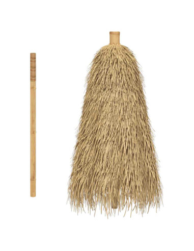 Ombrello Tiki con Baldacchino a Foglia di Banana 150 cm Bambù