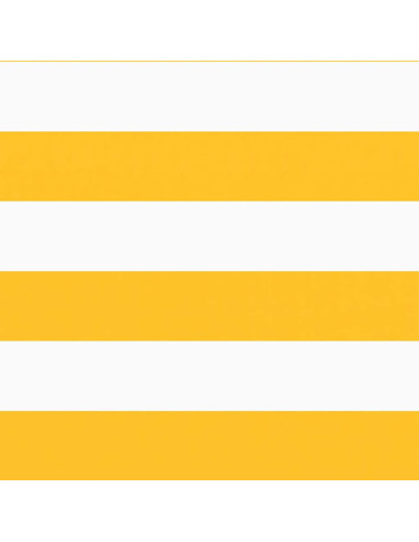 Paravento per Balcone Striscia Gialla e Bianca 120x700 cm