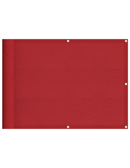 Paravento da Balcone Rosso 75x700 cm 100% Poliestere Oxford