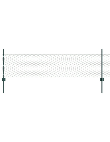 Recinzione con Posto Verde 0,5 x 50 m Acciaio e PVC