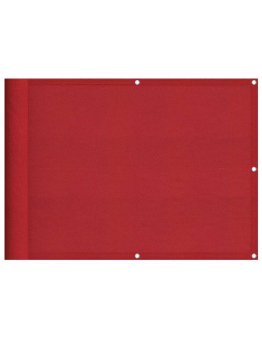 Paravento da Balcone Rosso 75x800 cm 100% Poliestere Oxford