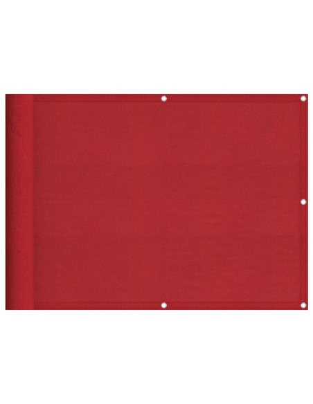 Paravento da Balcone Rosso 75x800 cm 100% Poliestere Oxford