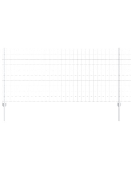Set di Recinzioni per Giardino 2 Pezzi Acciaio Zincato 25 x 1 m