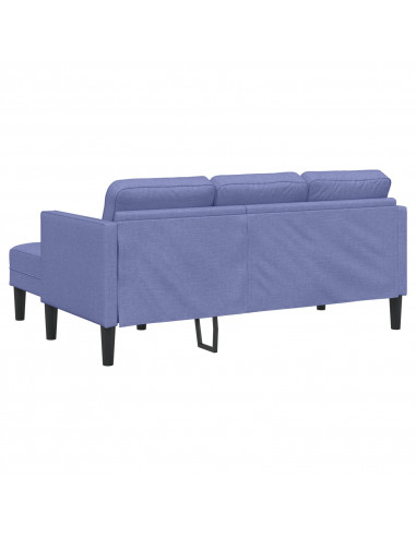 Set di divani a 2 pezzi con cuscini Blu jeans in tessuto