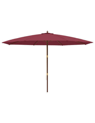 Ombrellone da Giardino con Palo Legno Rosso Bordeaux 400x273 cm