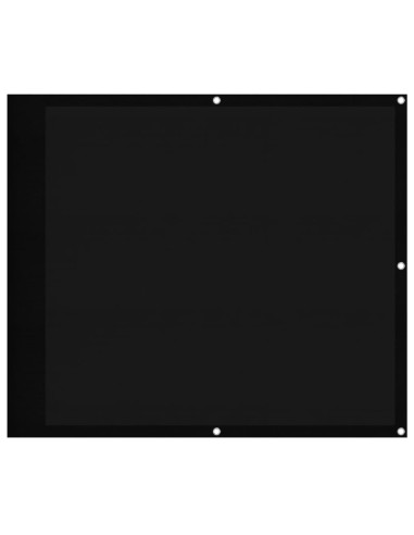 Paravento da Balcone Nero 90x700 cm 100% Poliestere Oxford