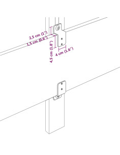Testiera con testiera Rosa 200 cm Pelle Sintetica 2