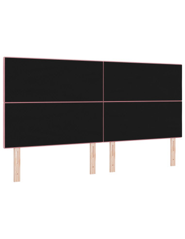 Testiera con testiera Rosa 200 cm Pelle Sintetica