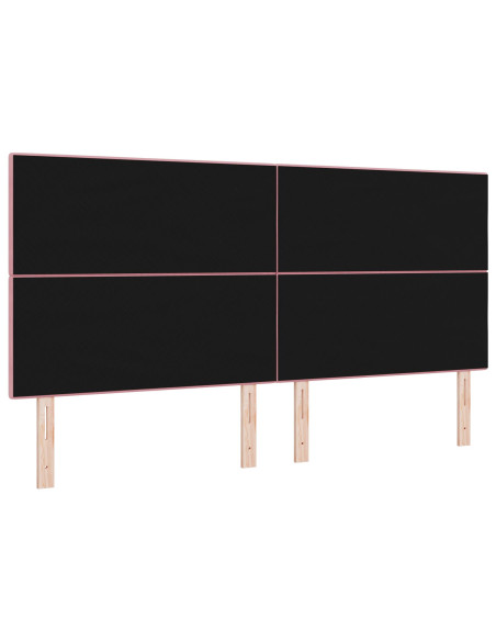 Testiera con testiera Rosa 200 cm Pelle Sintetica