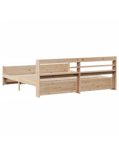 Giroletto con Testiera 200x200 cm in Legno Massello di Pino