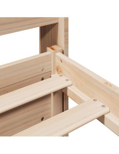 Giroletto con Testiera 200x200 cm in Legno Massello di Pino