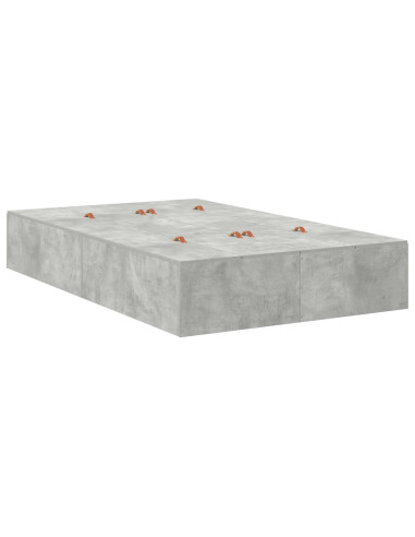 Struttura letto con contenitore Grigio cemento 120 x 200 cm