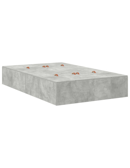 Struttura letto con contenitore Grigio cemento 120 x 200 cm