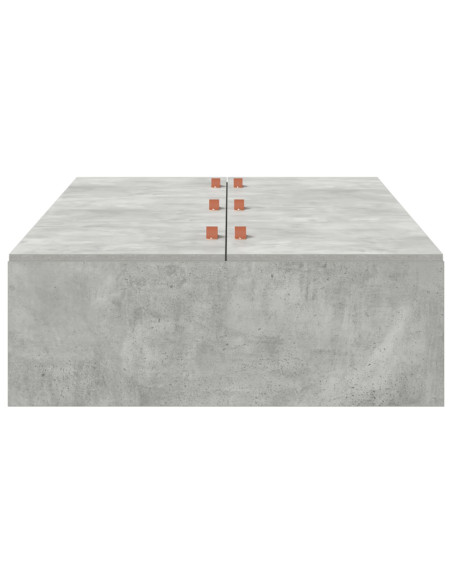 Struttura Letto  Grigio Cemento Cemento Singolo Contenitore