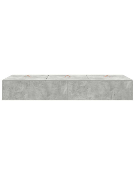 Struttura letto con contenitore Grigio cemento 90 x 200 cm