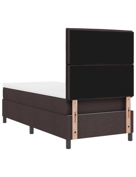 Struttura letto  con materasso Marrone scuro Tessuto 90 x 200 cm