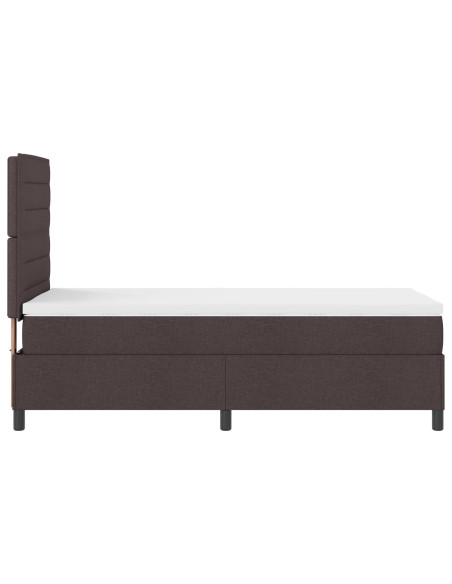 Struttura letto  con materasso Marrone scuro Tessuto 90 x 200 cm