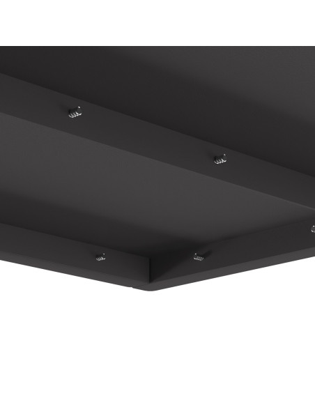Focolare Square  Nero 60x60x30 cm Acciaio