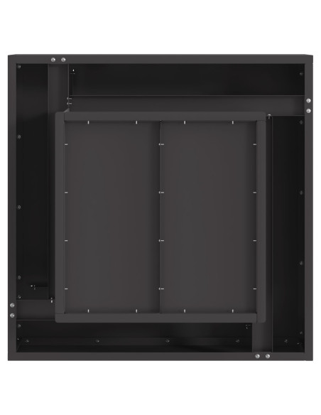 Focolare Square  Nero 60x60x30 cm Acciaio