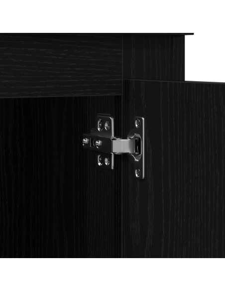 Highboard Rovere Nero 36x35.5x103.5 cm Legno ingegnerizzato
