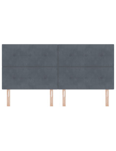 Testiera con testiera Grigio scuro 200 cm Pelle Sintetica 2