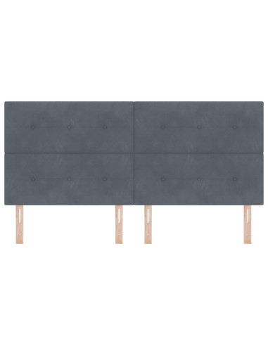 Testiera con testiera Grigio scuro 200 cm Pelle Sintetica