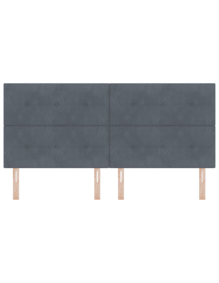 Testiera con testiera Grigio scuro 200 cm Pelle Sintetica