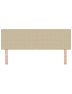 Testiera LED con testiera Grigio Verde 144 cm Poliestere