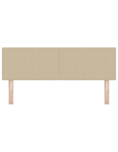 Testiera LED con testiera Grigio Verde 144 cm Poliestere