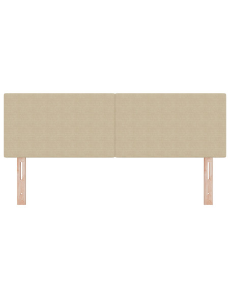 Testiera LED con testiera Grigio Verde 144 cm Poliestere