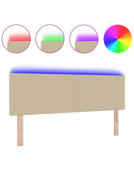 Testata LED Design Semplice Verde Chiaro e Grigio 72 cm in Tessuto Corduroy