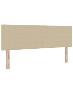 Testiera LED con testiera Grigio Verde 144 cm Poliestere 2